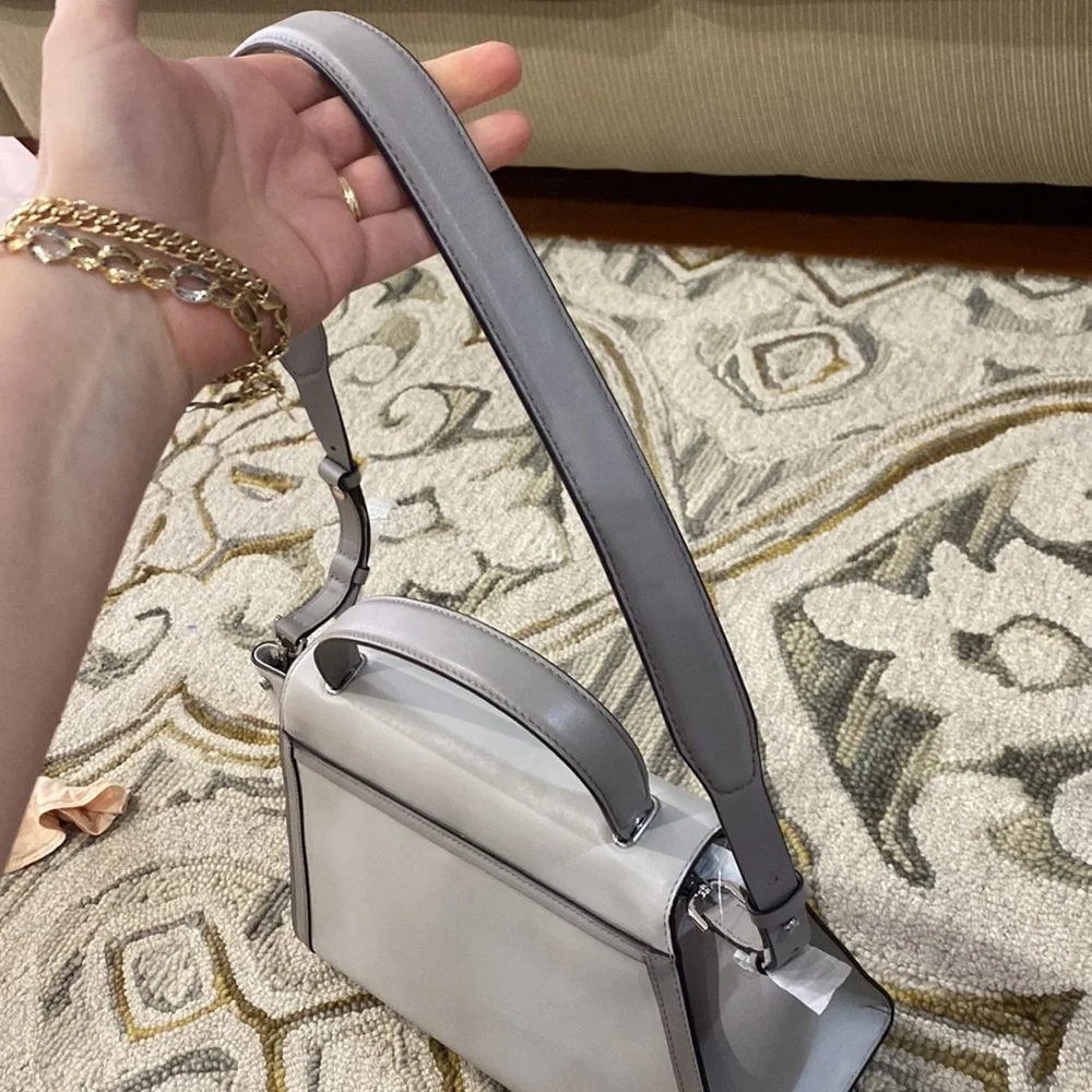 💕 Michael Kors NWT $348 Whitney gray satchel shoulder bag beautiful 💕